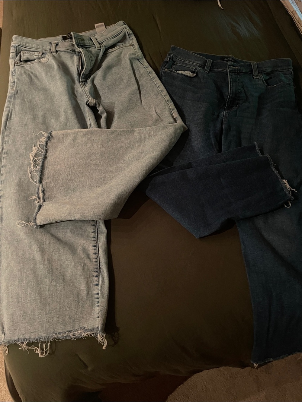 Two pairs of Banana Republic Relaxed Jeans Duo — Light Wash & Dark Wash